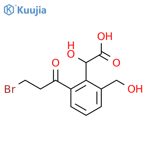 2-(3-Bromopropanoyl)-6-(hydroxymethyl)mandelic acid structure