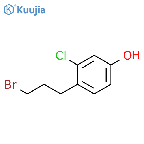 4-(3-Bromopropyl)-3-chlorophenol structure