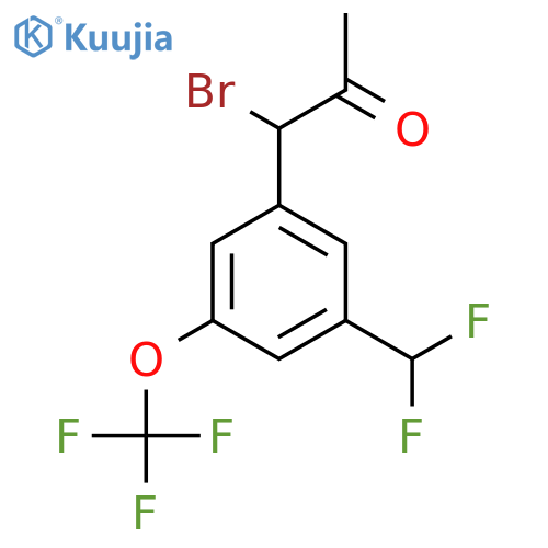 1-Bromo-1-(3-(difluoromethyl)-5-(trifluoromethoxy)phenyl)propan-2-one structure