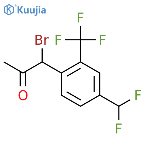 1-Bromo-1-(4-(difluoromethyl)-2-(trifluoromethyl)phenyl)propan-2-one structure