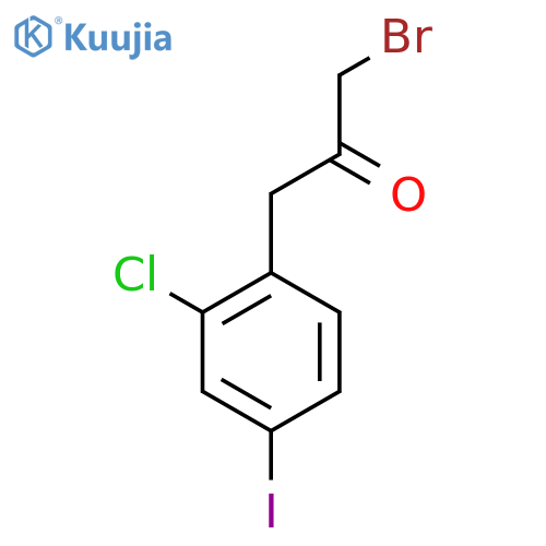 1-Bromo-3-(2-chloro-4-iodophenyl)propan-2-one structure