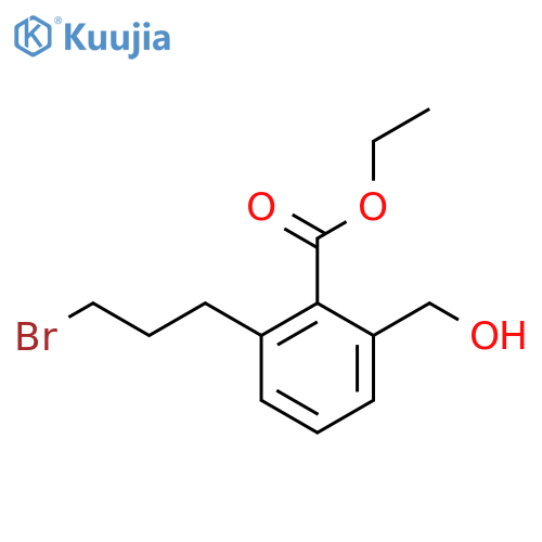 Ethyl 2-(3-bromopropyl)-6-(hydroxymethyl)benzoate structure