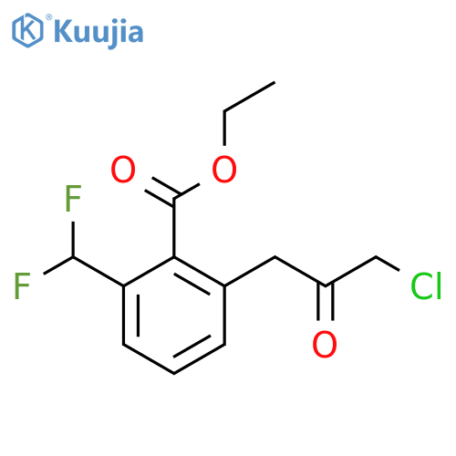 Ethyl 2-(3-chloro-2-oxopropyl)-6-(difluoromethyl)benzoate structure