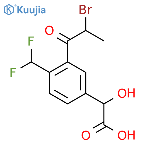 3-(2-Bromopropanoyl)-4-(difluoromethyl)mandelic acid structure