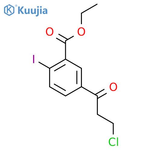 Ethyl 5-(3-chloropropanoyl)-2-iodobenzoate structure