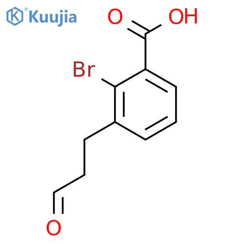 2-Bromo-3-(3-oxopropyl)benzoic acid structure