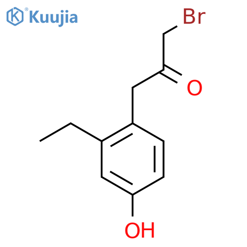 1-Bromo-3-(2-ethyl-4-hydroxyphenyl)propan-2-one structure