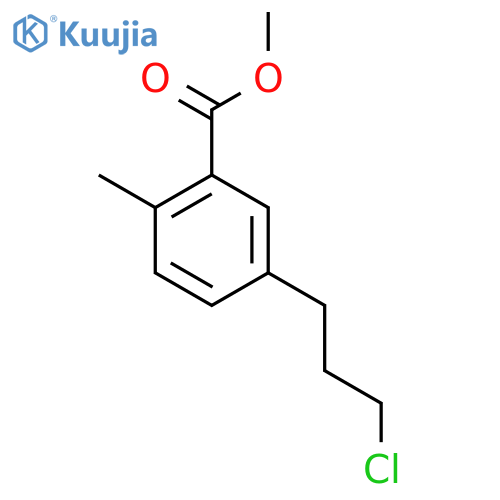 Methyl 5-(3-chloropropyl)-2-methylbenzoate structure
