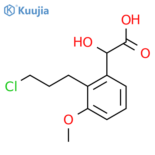 2-(3-Chloropropyl)-3-methoxymandelic acid structure