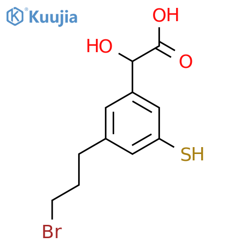 3-(3-Bromopropyl)-5-mercaptomandelic acid structure