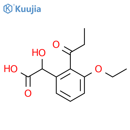 3-Ethoxy-2-propionylmandelic acid structure