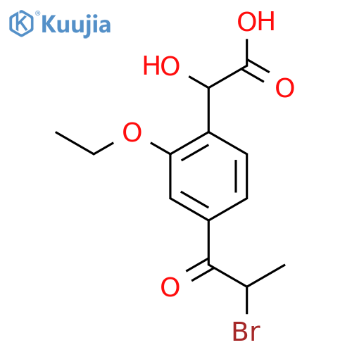 4-(2-Bromopropanoyl)-2-ethoxymandelic acid structure