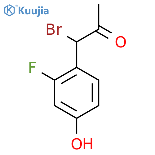 1-Bromo-1-(2-fluoro-4-hydroxyphenyl)propan-2-one structure