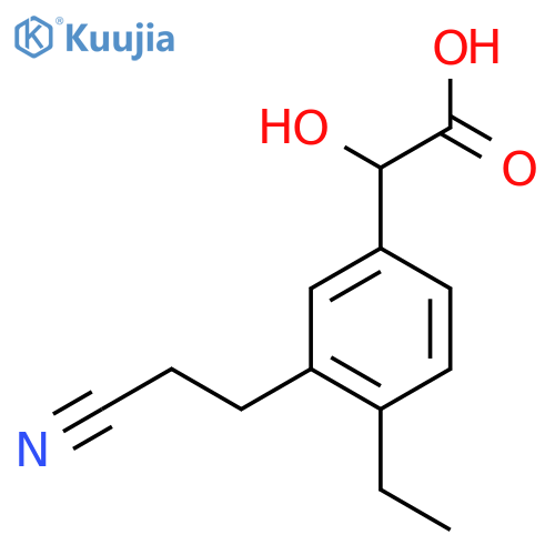 3-(2-Cyanoethyl)-4-ethylmandelic acid structure