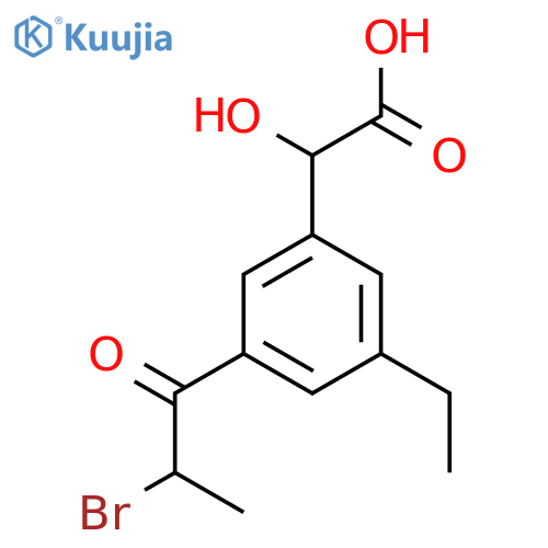 3-(2-Bromopropanoyl)-5-ethylmandelic acid structure