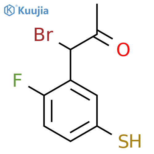 1-Bromo-1-(2-fluoro-5-mercaptophenyl)propan-2-one structure