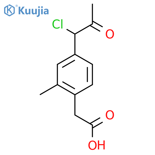 4-(1-Chloro-2-oxopropyl)-2-methylphenylacetic acid structure