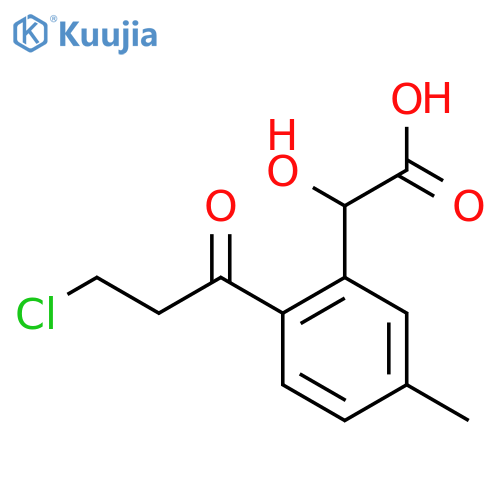 2-(3-Chloropropanoyl)-5-methylmandelic acid structure