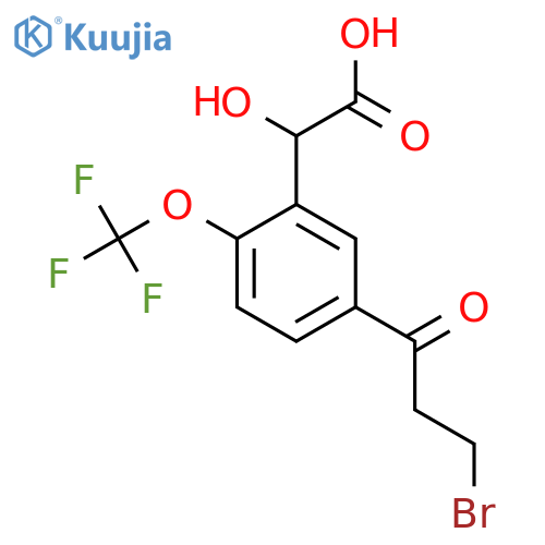 5-(3-Bromopropanoyl)-2-(trifluoromethoxy)mandelic acid structure