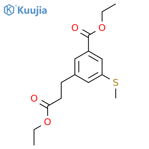 Ethyl 3-(3-ethoxy-3-oxopropyl)-5-(methylthio)benzoate structure