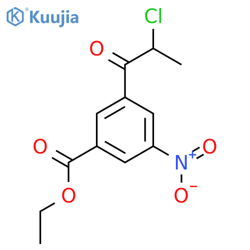 Ethyl 3-(2-chloropropanoyl)-5-nitrobenzoate structure