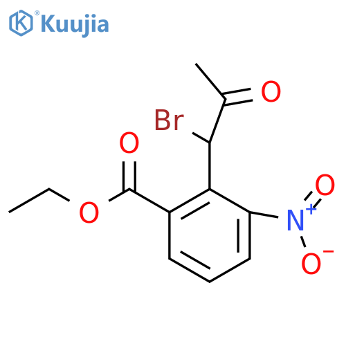 Ethyl 2-(1-bromo-2-oxopropyl)-3-nitrobenzoate structure