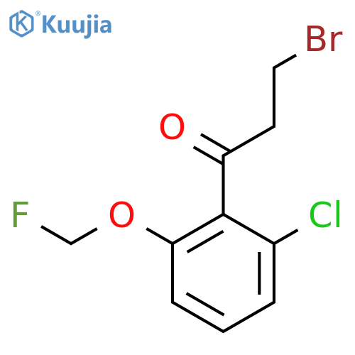 3-Bromo-1-(2-chloro-6-(fluoromethoxy)phenyl)propan-1-one structure