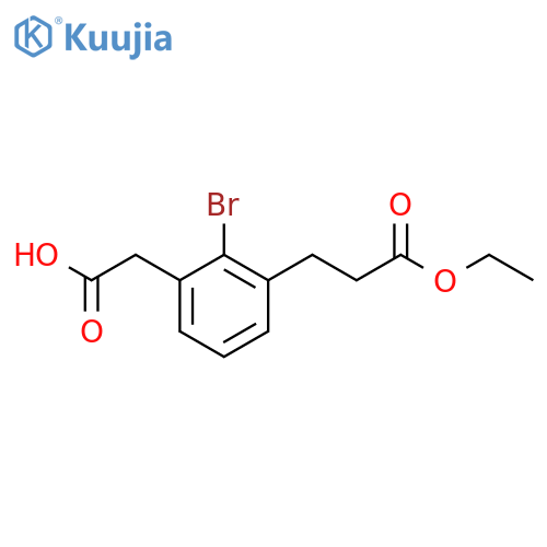 Ethyl 3-(2-bromo-3-(carboxymethyl)phenyl)propanoate structure
