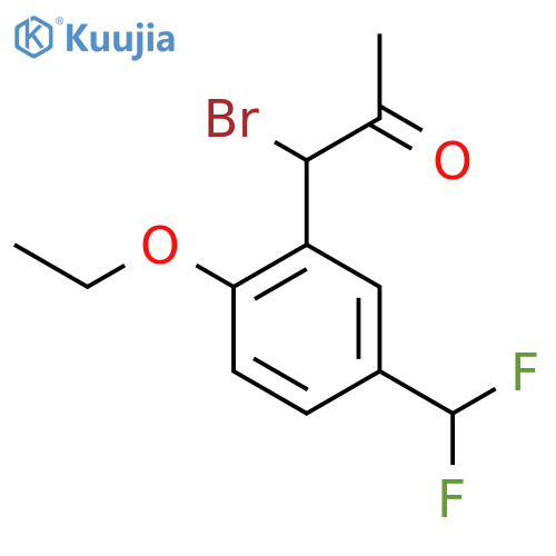 1-Bromo-1-(5-(difluoromethyl)-2-ethoxyphenyl)propan-2-one structure