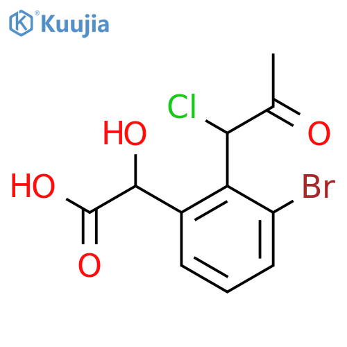 3-Bromo-2-(1-chloro-2-oxopropyl)mandelic acid structure