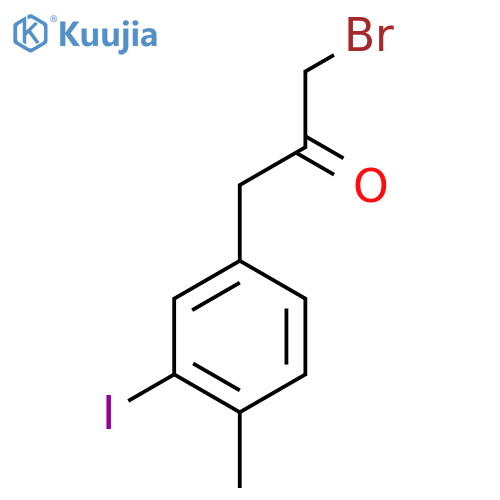 1-Bromo-3-(3-iodo-4-methylphenyl)propan-2-one structure