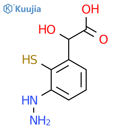 3-Hydrazinyl-2-mercaptomandelic acid structure