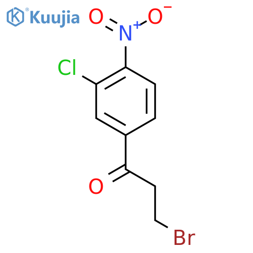 3-Bromo-1-(3-chloro-4-nitrophenyl)propan-1-one structure