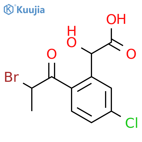 2-(2-Bromopropanoyl)-5-chloromandelic acid structure