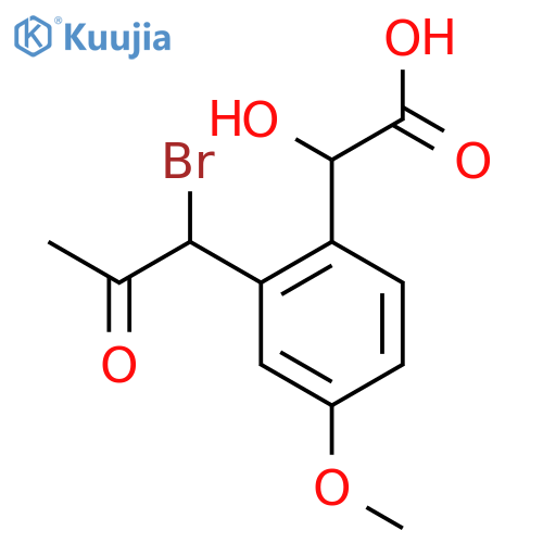 2-(1-Bromo-2-oxopropyl)-4-methoxymandelic acid structure