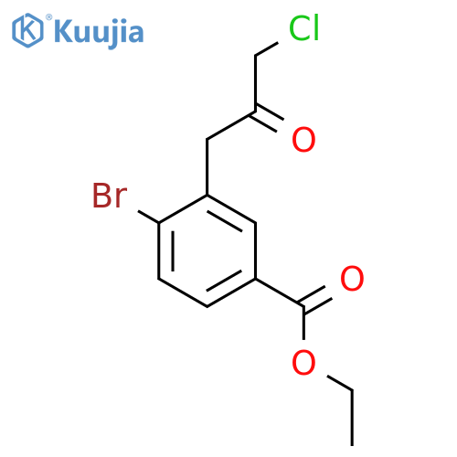 Ethyl 4-bromo-3-(3-chloro-2-oxopropyl)benzoate structure