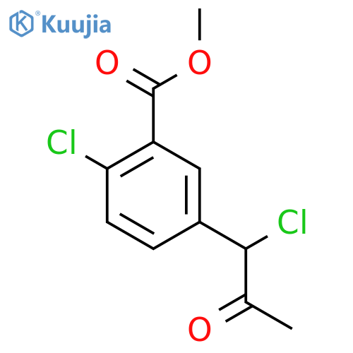 Methyl 2-chloro-5-(1-chloro-2-oxopropyl)benzoate structure