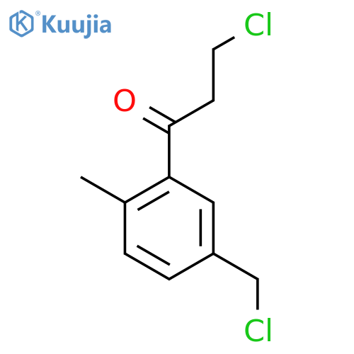 3-Chloro-1-(5-(chloromethyl)-2-methylphenyl)propan-1-one structure