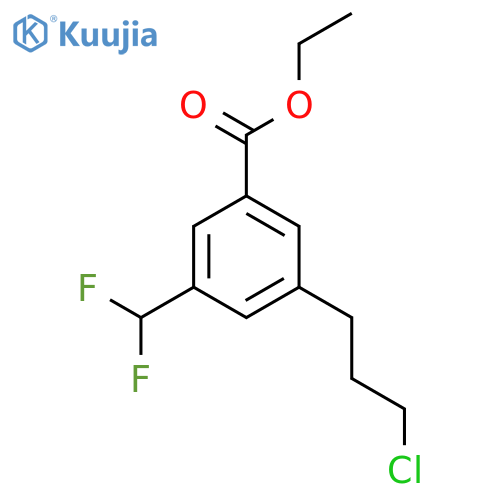 Ethyl 3-(3-chloropropyl)-5-(difluoromethyl)benzoate structure