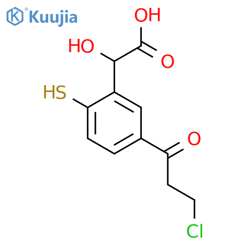 5-(3-Chloropropanoyl)-2-mercaptomandelic acid structure