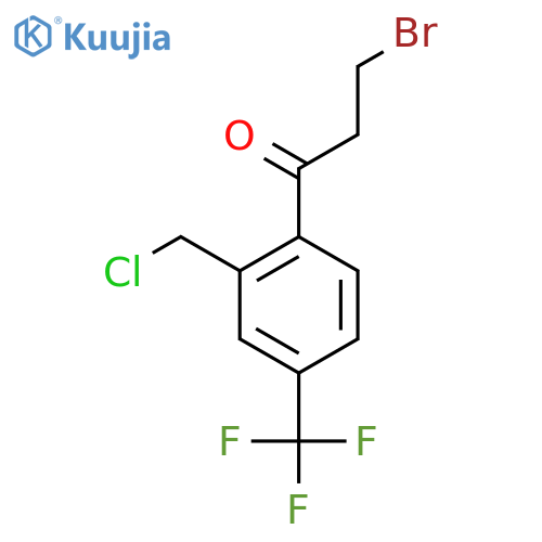 3-Bromo-1-(2-(chloromethyl)-4-(trifluoromethyl)phenyl)propan-1-one structure