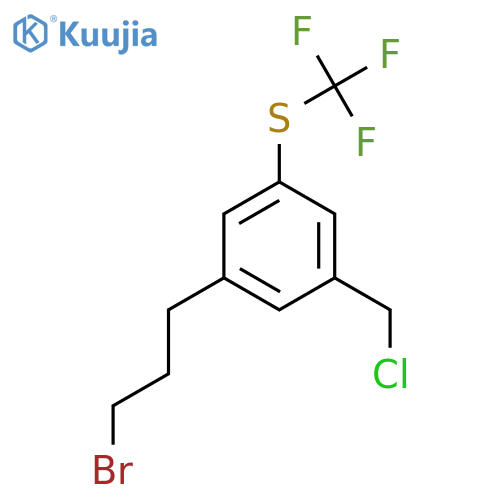 3-(3-Bromopropyl)-5-(trifluoromethylthio)benzyl chloride structure