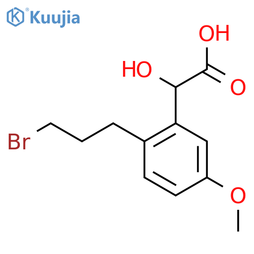 2-(3-Bromopropyl)-5-methoxymandelic acid structure