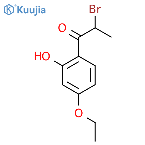 2-Bromo-1-(4-ethoxy-2-hydroxyphenyl)propan-1-one structure