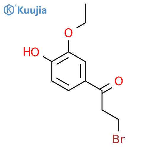 3-Bromo-1-(3-ethoxy-4-hydroxyphenyl)propan-1-one structure