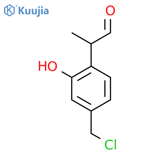 4-(Chloromethyl)-2-hydroxyphenylpropanal structure