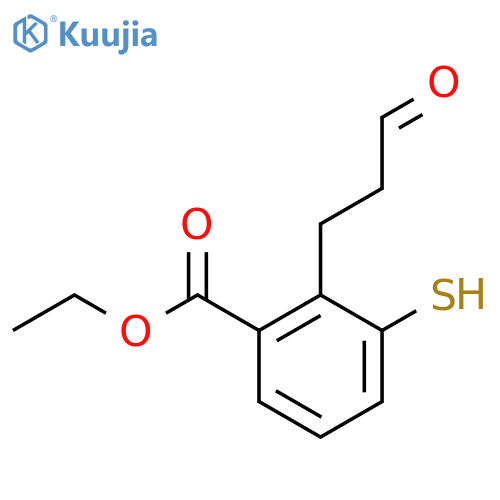Ethyl 3-mercapto-2-(3-oxopropyl)benzoate structure
