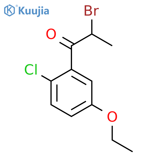 2-Bromo-1-(2-chloro-5-ethoxyphenyl)propan-1-one structure