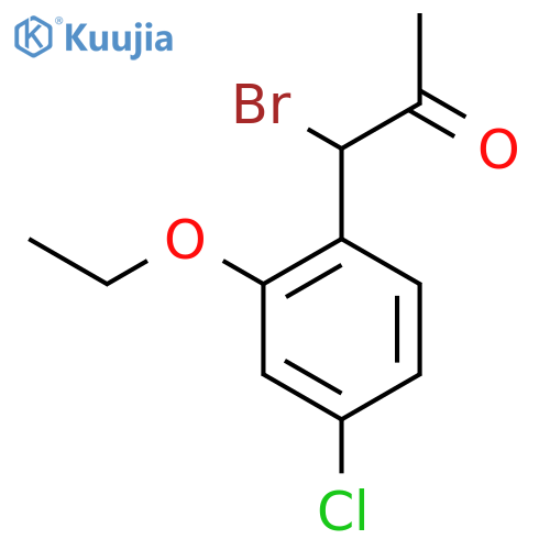 1-Bromo-1-(4-chloro-2-ethoxyphenyl)propan-2-one structure
