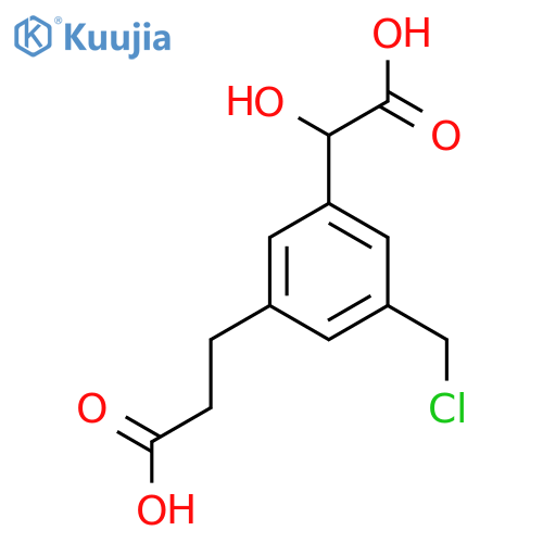 3-(2-Carboxyethyl)-5-(chloromethyl)mandelic acid structure